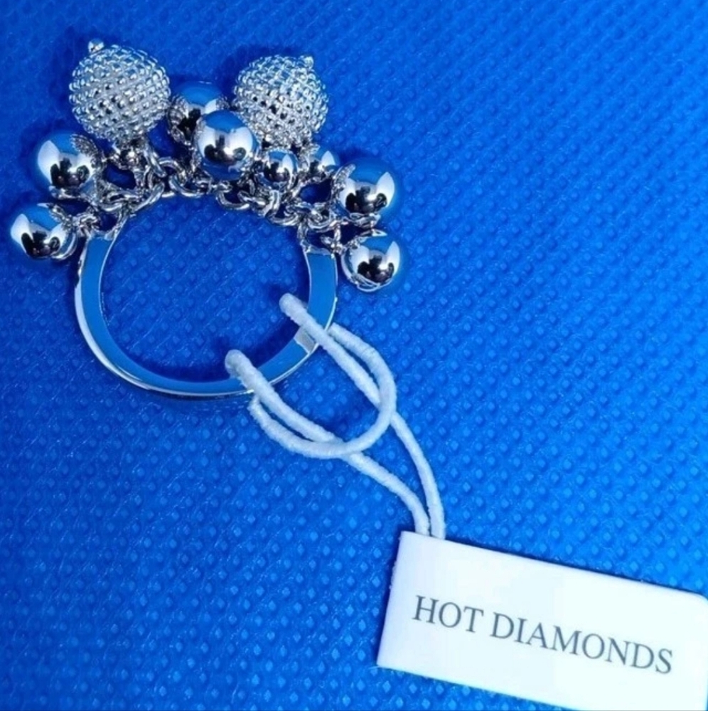 Hot Diamonds Women's Ula Silver Cluster Ring Size 6 Medium NWT